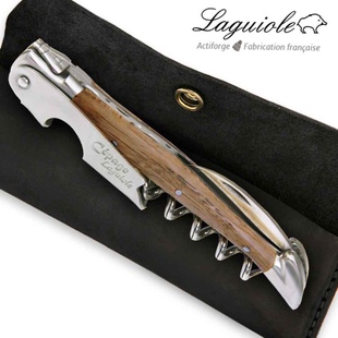 法国Laguiole拉吉奥乐酒刀红酒开瓶器海马刀不锈钢 酒桶木柄 刻字