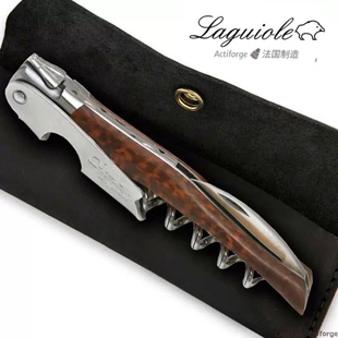 法国Laguiole拉吉奥乐酒刀红酒开瓶器海马刀不锈钢 蛇纹木柄 刻字