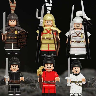中国唐朝古代士兵积木人仔