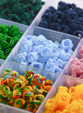 小菠萝扣线圈100个装 编绳结饰品配件线圈手工编绳手绳diy材料包