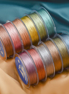 24股莫兰迪色粗股线手链编织手绳编绳文玩串珠编制线绳葫芦龙头线