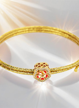 新品 磁力本命年红绳手链 3圈串珠手环黄金转运珠3mm孔径以上可穿