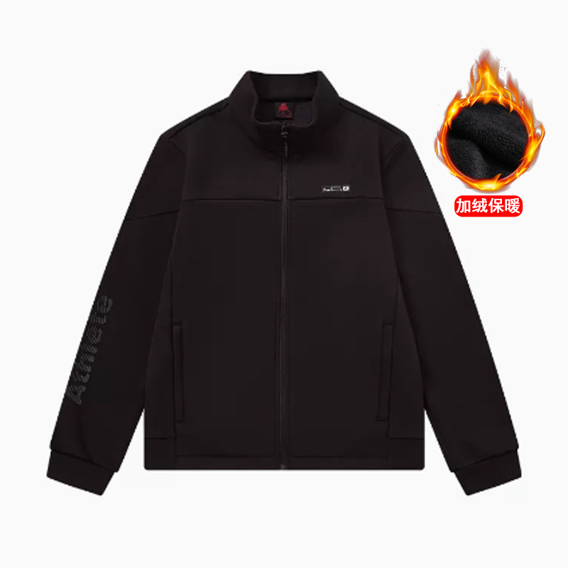 peak运动女立领加绒保暖外套加厚