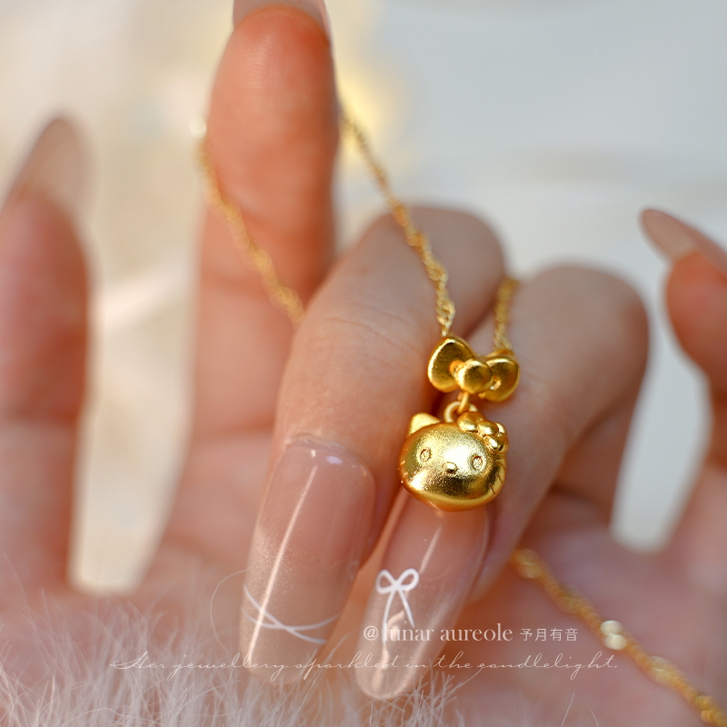 蝴蝶结kitty项链可爱精致