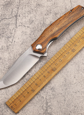 高硬度D2钢户外钢刀生存刀EDC便携式折叠刀防身小刀露营水果刀具