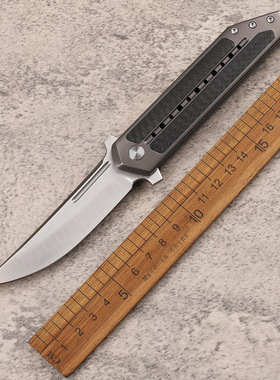 托德贝格S35VN折叠刀钛合金碳纤维柄户外高硬度锋利水果刀收藏刀