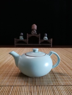 180ml汝窑天青茶壶泡茶西施壶单壶泡茶壶陶瓷茶具茶杯家用
