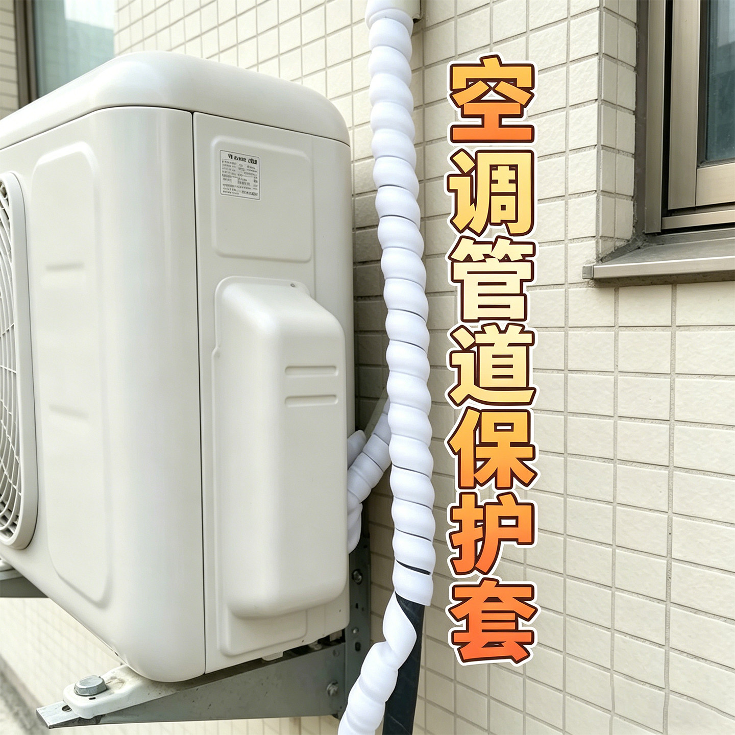 空调管道螺旋保护套防晒防水室外细水管缠绕带电缆电线绝缘束线管