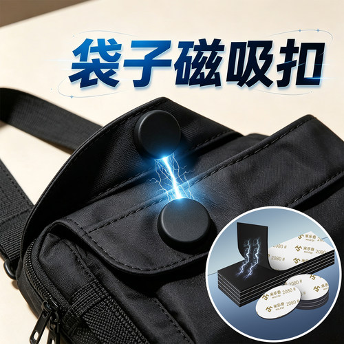 米乐奇自粘免缝磁吸扣敞口封口贴