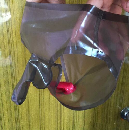YINUO乳胶内裤男乳胶双套内裤乳胶三角内裤定制