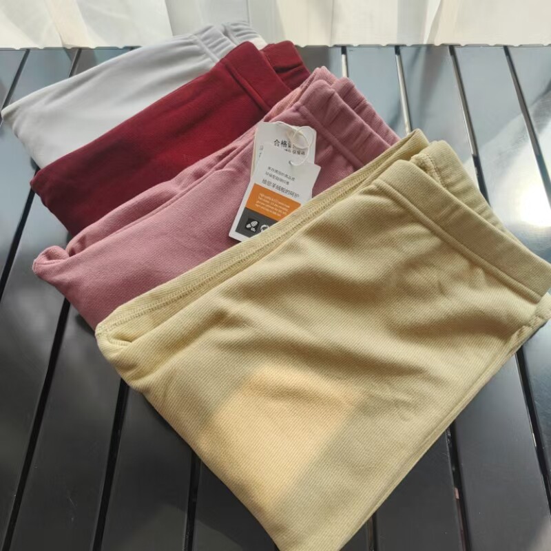 女士中腰德绒保暖裤 加绒加厚秋裤修身提臀带护膝腈纶发热打底裤