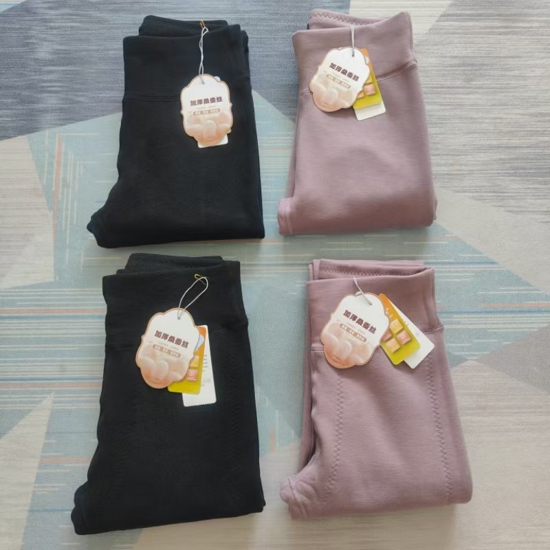 超厚2256山羊绒蚕丝倍润裤加绒加厚高腰保暖裤显瘦打底德绒棉裤女
