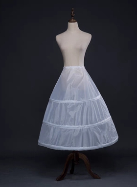 婚纱礼服演出服装3圈配饰裙撑搭配演出服白色内衬蓬蓬半身衬裙撑