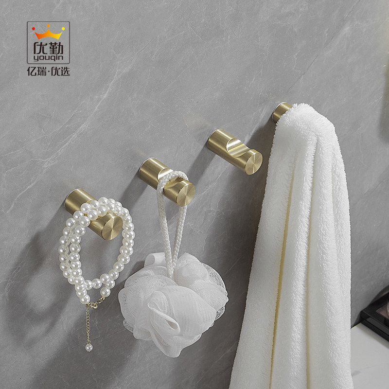 不锈钢挂钩打孔固定玄关衣柜单钩