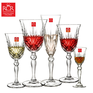 正品 意大利rcr水晶杯欧式复古刻花红酒杯香槟杯浪漫高脚杯创意杯
