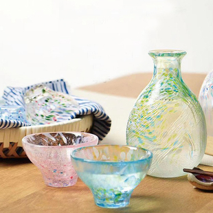 日本进口东洋佐佐木玻璃清酒杯清酒壶日式家用白酒杯果酒青梅酒杯