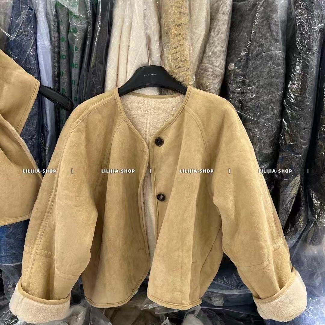 韩国东大门2025秋冬新款时尚百搭宽松显瘦短款配围巾外套女潮,女装/女士精品,短外套,淘宝优惠券,粉丝福利购,淘宝优惠卷