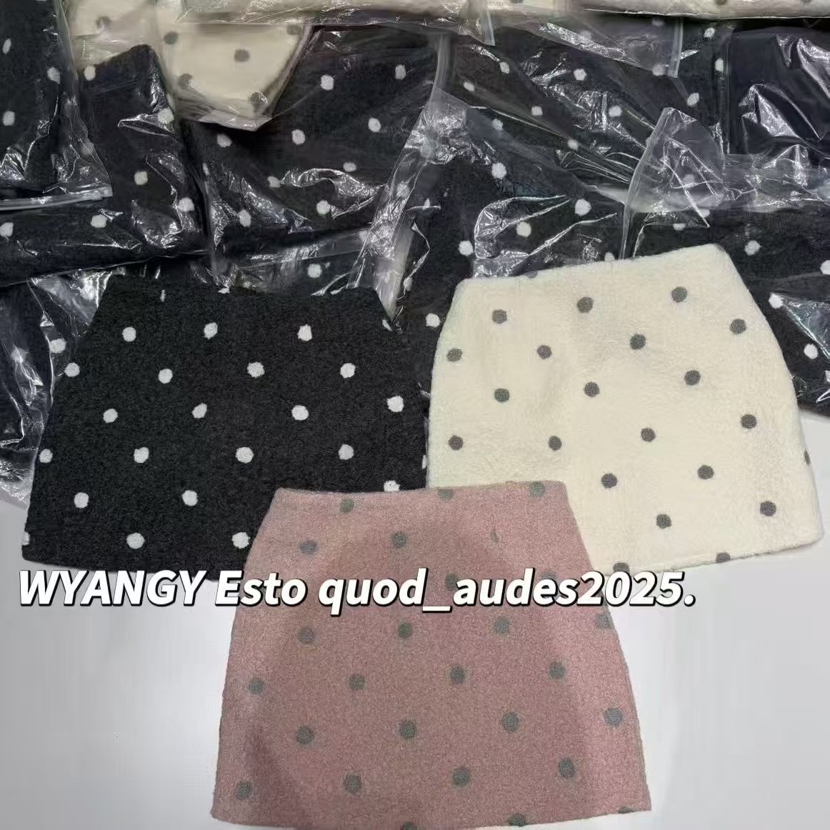 波点设计感时尚百搭半身裙女2025年冬季新款小众个性气质短裙