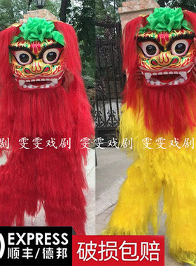 新款单人小北狮舞狮服装套装成人儿童醒狮道具舞南狮子头包邮特价