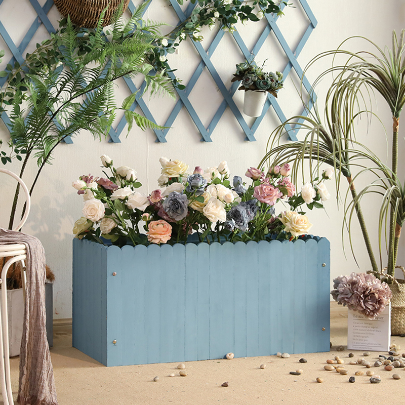 户外花盆防腐木花箱围栏种菜箱子室内菜盆木制花槽家用蔬菜种植箱