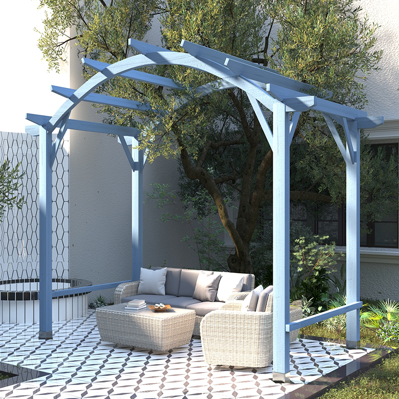 防腐木葡萄架庭院木制拱门花架户外露台爬藤架子室外别墅院子凉亭