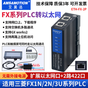 Q扩展网口ETH 艾莫迅PLC转以太网通讯模块适用三菱FX3U