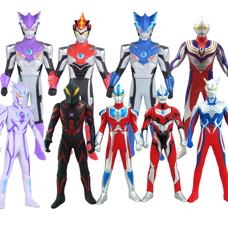 大号软胶罗布奥特曼无限赛罗布鲁罗索贝利亚萝卜人偶模型玩具套装