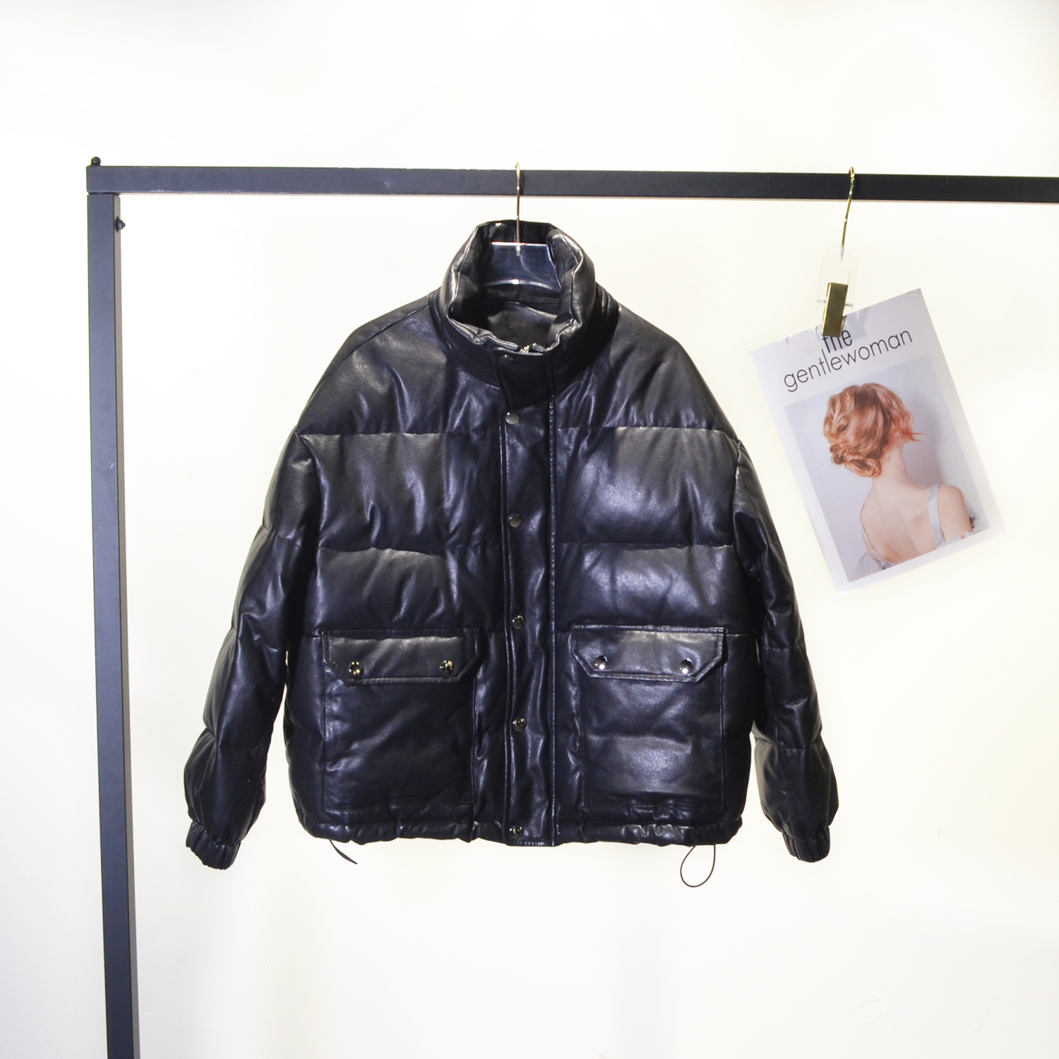 秋冬新款真皮皮衣进口头层绵羊皮全植鞣羽绒鹅绒服短款面包服男女