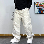 休闲裤 男高级感解构宽松直筒裤 痞帅潮流弯刀工装 2026春秋新款 长裤