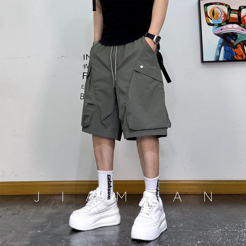 夏季男士工装多口袋机能五分裤