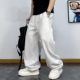美式 简约百搭纯色垂感直筒裤 休闲宽松抽绳阔腿运动卫裤 男春夏新款