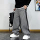 男抽绳百搭休闲弯刀运动卫裤 美式 侧边撞色条纹设计感秋冬加绒长裤