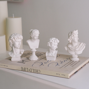 ins风小卫仿石膏树脂小摆件北欧风文艺大卫迷你雕塑雕像拍摄道具