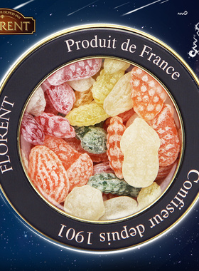 包邮法国进口零食礼物盒 水果糖果 Florent费罗伦 水果沙拉糖220g