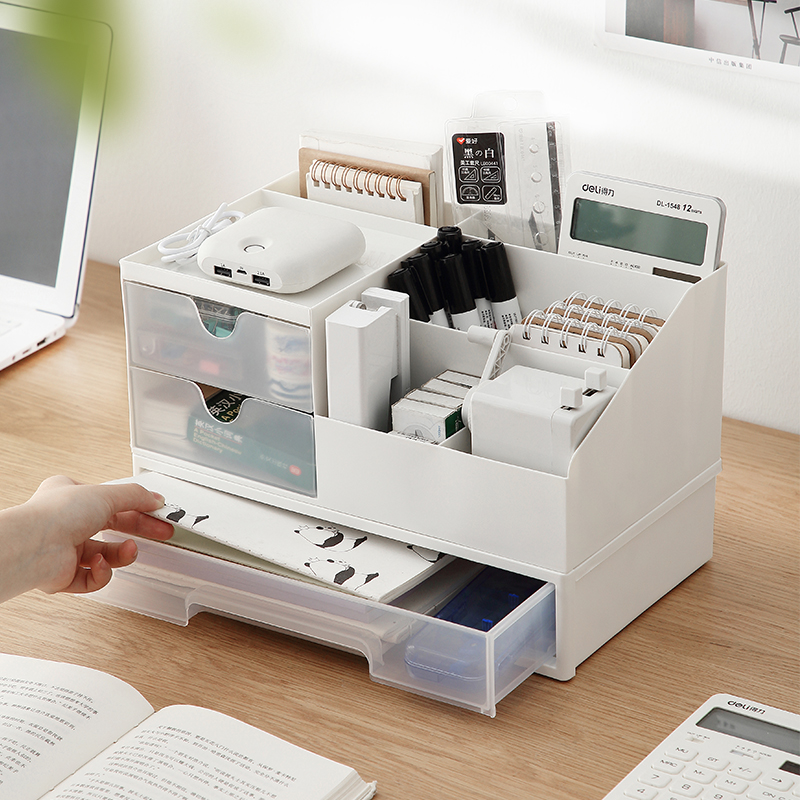 桌面文具化妆品ins抽屉式收纳盒