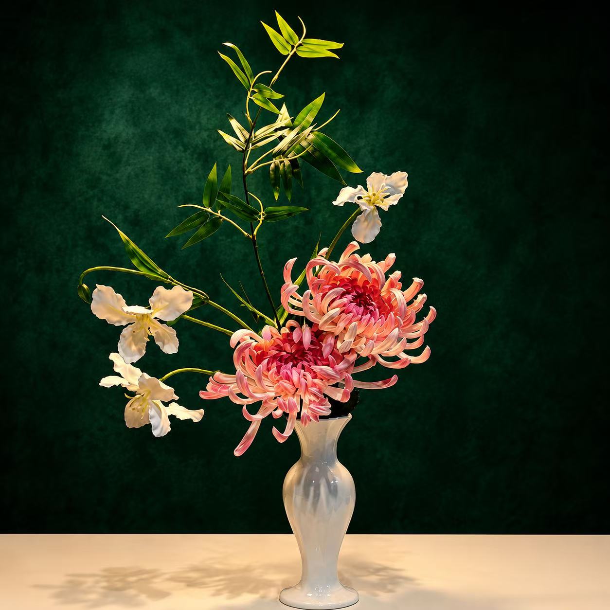 法式美人瓶现代简约陶瓷素色花瓶中式摆件客厅插花装饰鲜花水培器