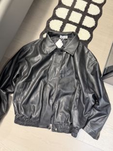 时尚 韩版 百搭显瘦翻领机车夹克皮衣女宽松外套 2026新款 MH家