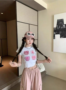 百搭显瘦圆领印花短袖 MH家 时尚 韩版 T恤女 韩国东大门2026新款