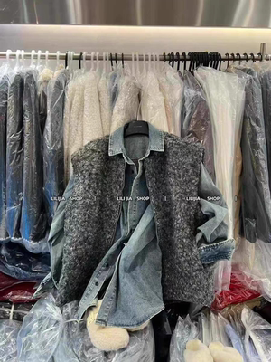 MH家 高级感秋冬季新款时尚复古韩版宽松中长款衬衫马甲套装