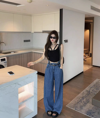 MH家 2025夏季新款韩版时尚百搭显瘦吊带背心女设计感上衣