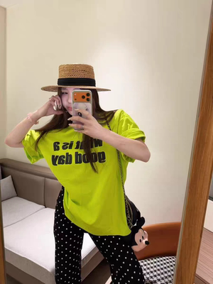 MH家 韩国东大门2026春季新款韩版宽松休闲百搭圆领短袖T恤女