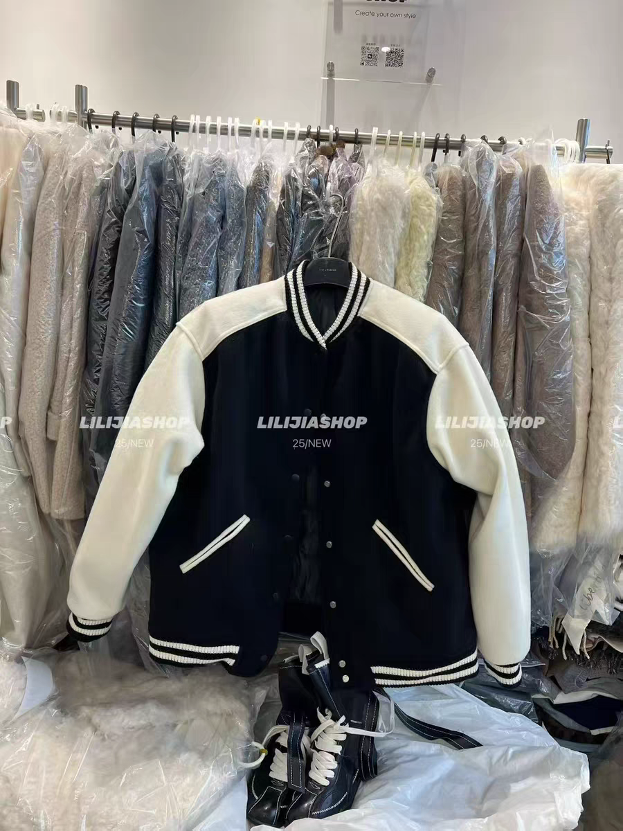 MH家 2025秋冬新款韩版时尚百搭宽松显瘦羽绒服棒球服外套女