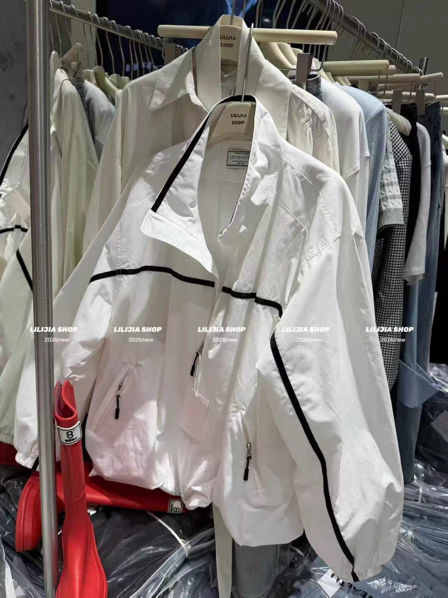 MH家 2026春季新款韩版宽松休闲百搭撞色冲锋衣外套女夹克上衣