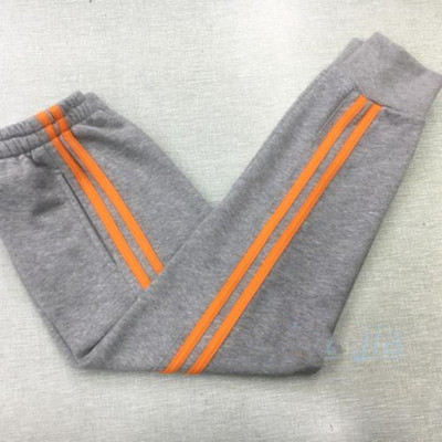 春夏加绒灰色运动校服收口束脚