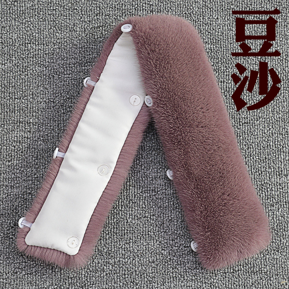 水貂毛领子通用小立领小毛毛衣领