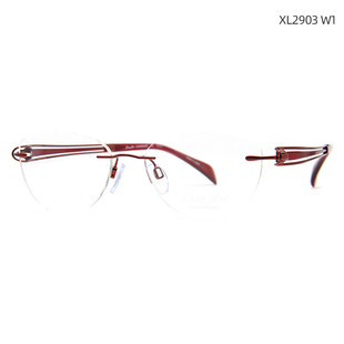 Charmant夏蒙XL2903眼镜架 职业女士线钛简约舒适无框EX钛眼镜框