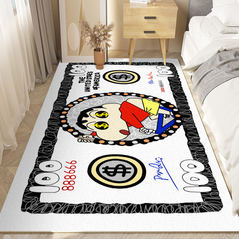 卡通防滑耐脏易打理仿羊绒地毯