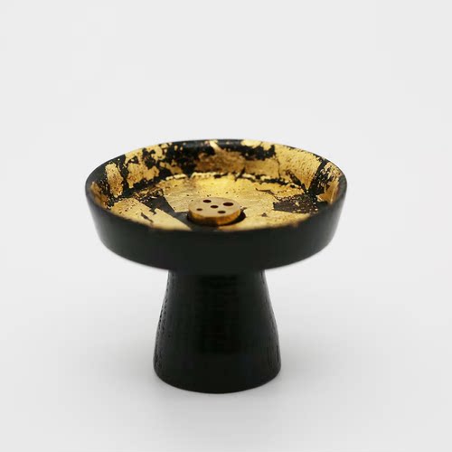 古法大漆金箔香插香道线香木胎侘寂风摆件非遗茶道零配阿超手作
