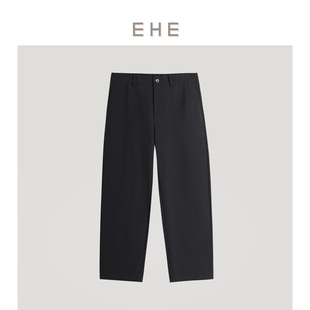 进口面料松紧腰宽松微弹直筒落裆休闲裤 新款 男 秋季 EHE男装