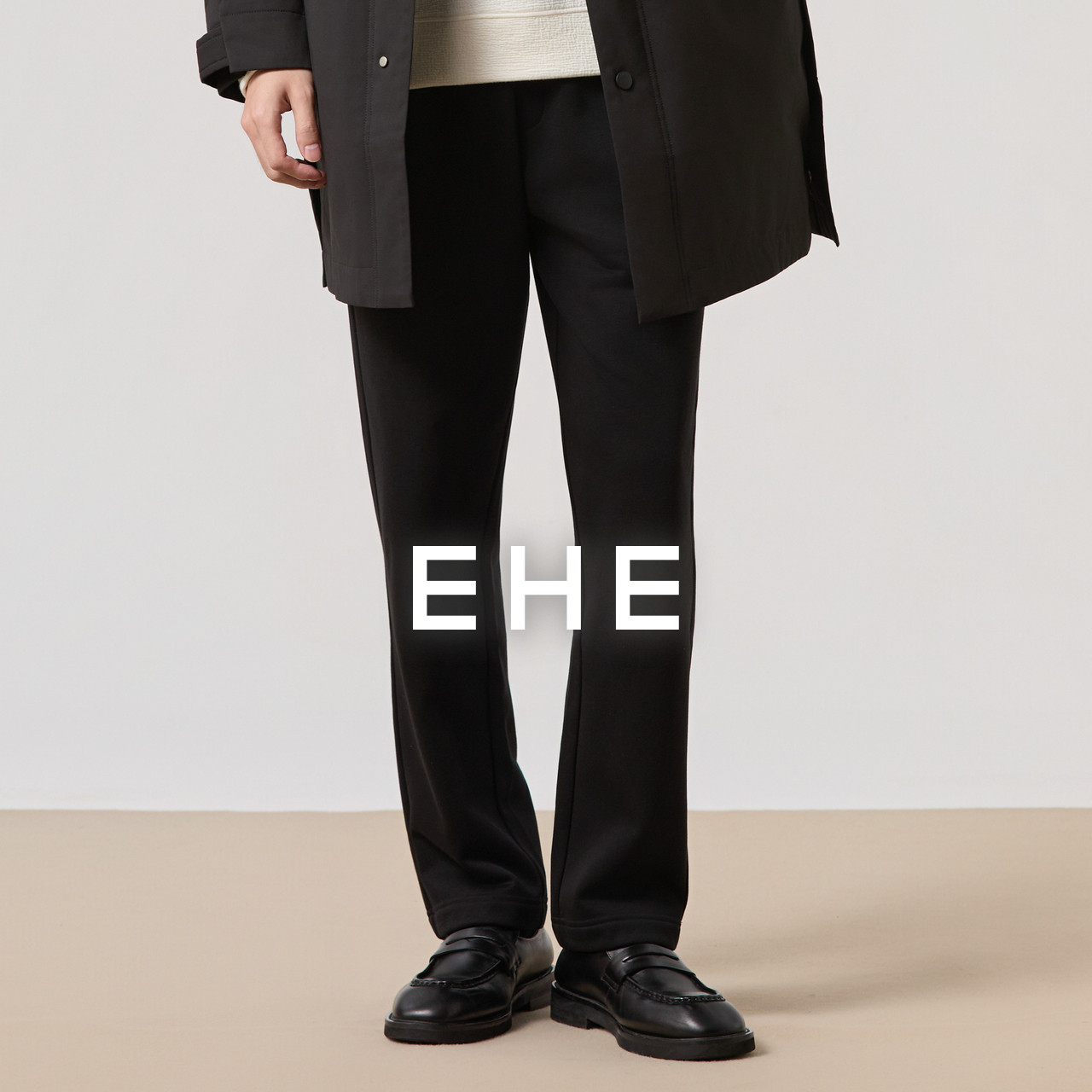 EHE男装加绒宽松休闲裤男